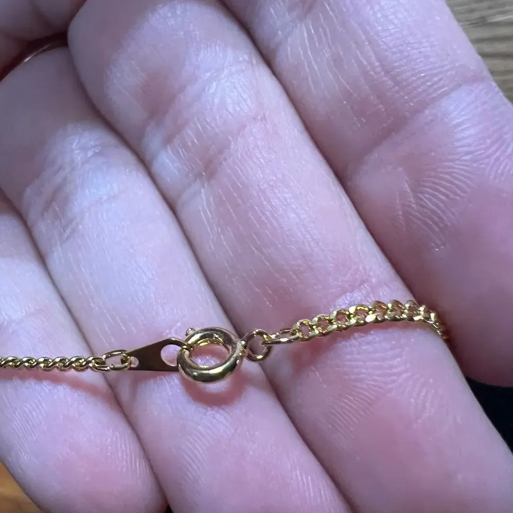 Vintage NOS Gold Tone‎ Chain Necklace 23 Inch Thin Delicate Chain